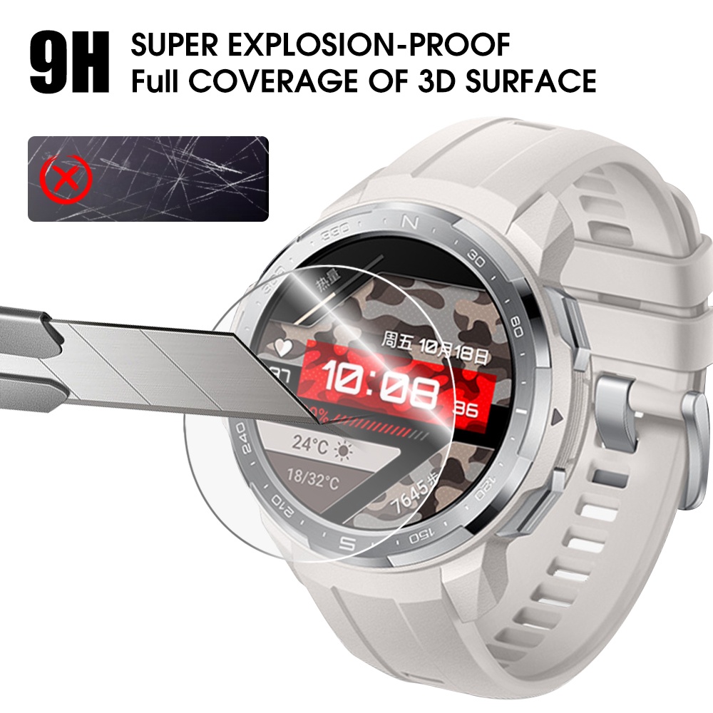 Pelindung Layar Tempered Glass 9H 2.5D Anti Gores Untuk Huawei Honor Watch GS Pro