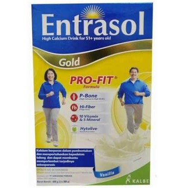 Susu Entrasol Gold Pro-Fit, 600 gram, Vanilla.