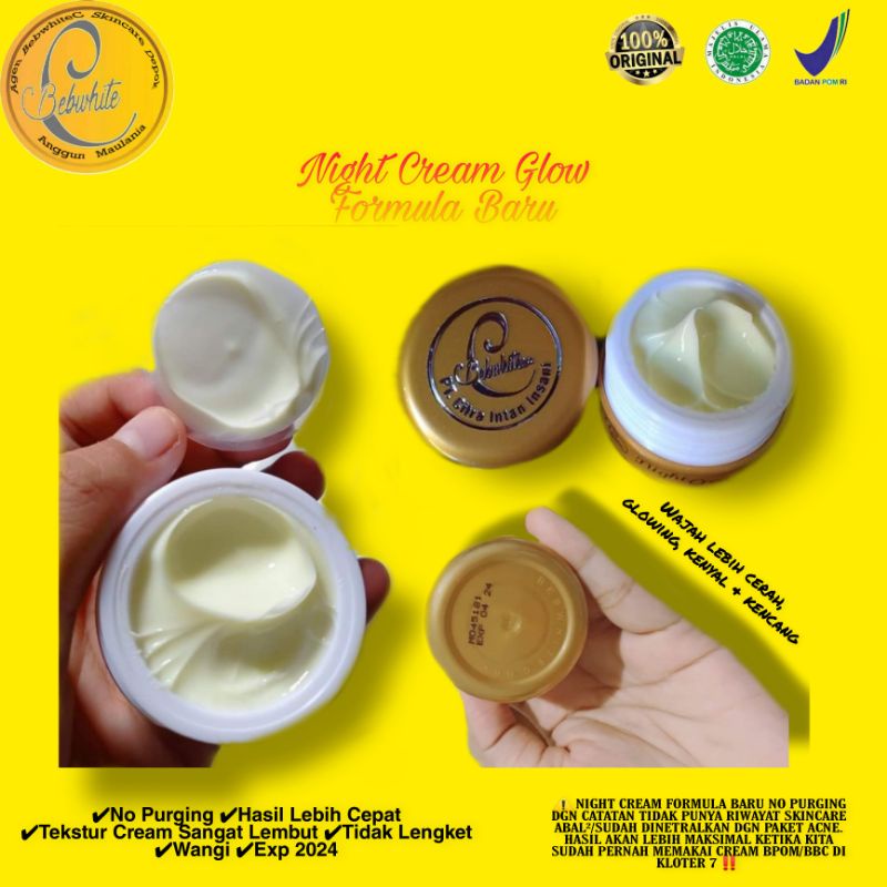 NIGHT BBC CREAM / NIGHT CREAM BBC / NIGHT CREAM ACNE BBC GLOW / NIGHT CREAM ACNE BEBWHITE C ORI / NI