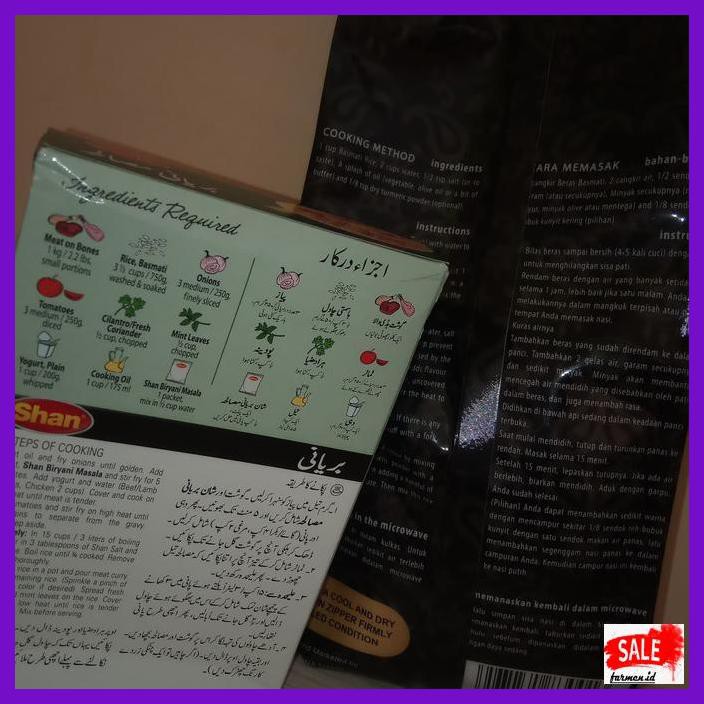 

Rasbeputih- Paket Beras Basmati Dan Bumbu Biryani Shukriya Basmati & Shan Biryani -Aslii.