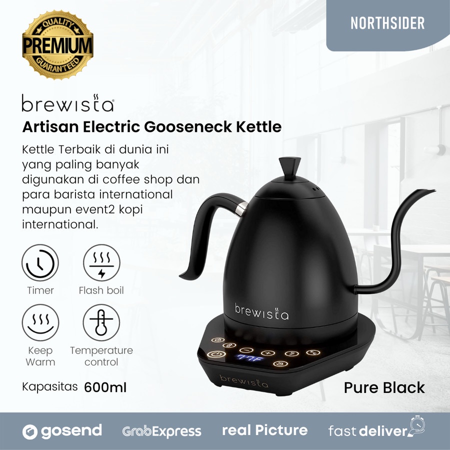 BREWISTA ARTISAN GOOSENECK KETTLE 600ML