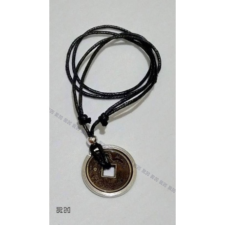 kalung koin cina kalung tali kalung pria kalung cowok kalung koin plastik ring stainles motif koin china