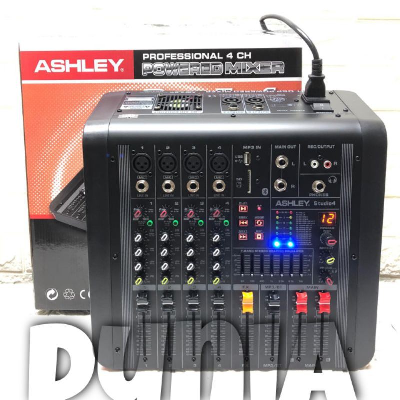 Power Mixer Ashley Studio 4 Original 4 Channel Shopee Indonesia