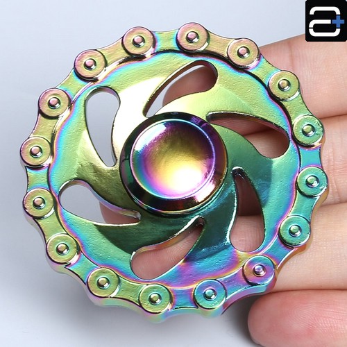 Fidget Spinner Gear Spinner Cakram Metal Fidget Spinner Rainbow