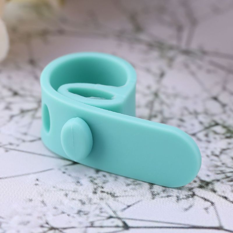 Cre 4pcs / Set Strap Silikon Pengikat Kabel Usb / Headphone