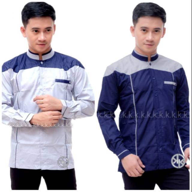 BAJU KOKO TERBARU KOKO PUTIH BIRU KOKO BEST SELLING KOKO GUS AZMI KOKO PEKALONGAN