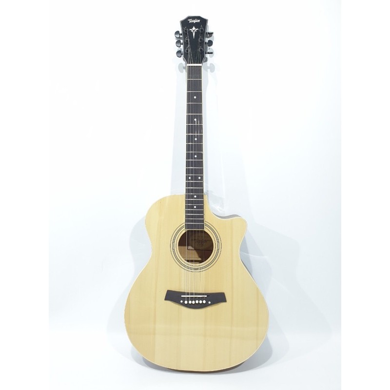 Gitar Akustik Elektrik Taylor Natural Sunburst Jumbo Senar String Equalizer Eq-7545 Trusrod Listrik