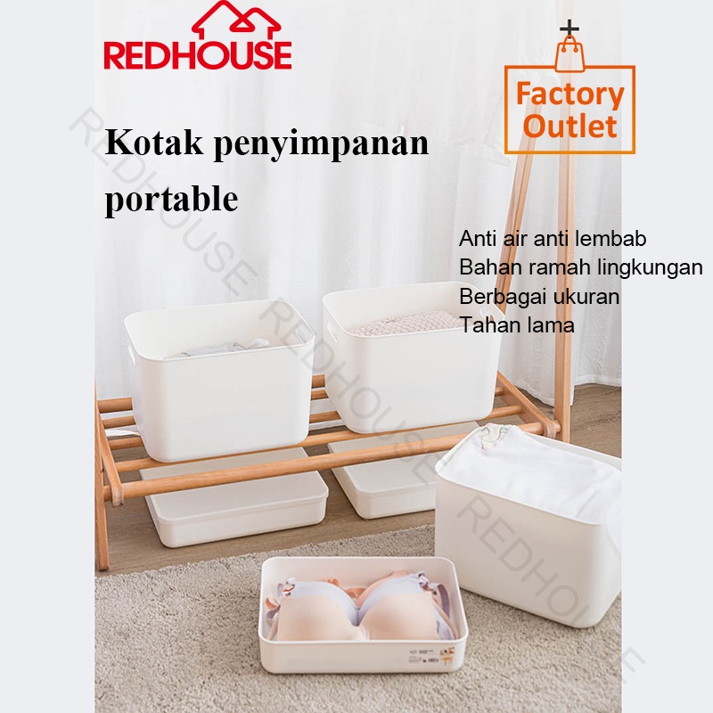 RED HOUSE Plastic Storage Box Kotak Penyimpanan MultifungsI