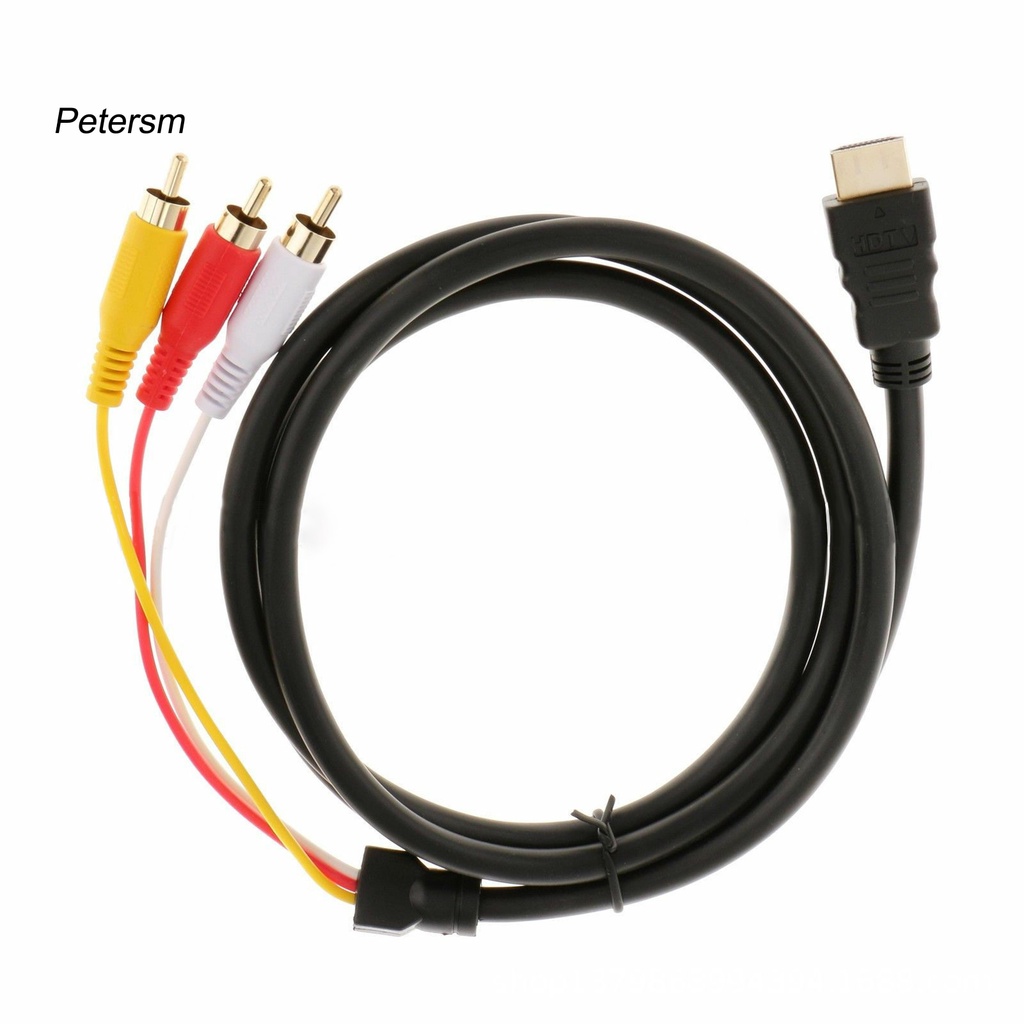 (Pt) Doonjiey Kabel Adapter Konverter Hdmi 3rca Video Audio Av Untuk Hdtv