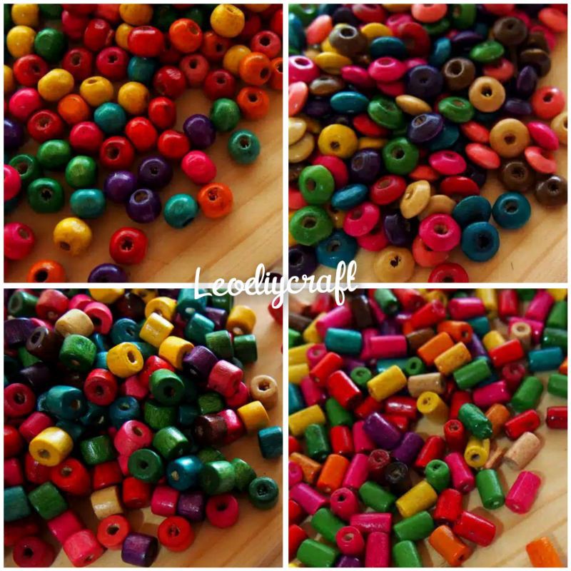 Mote kayu Warna - Manik kayu Warna - Manik kayu