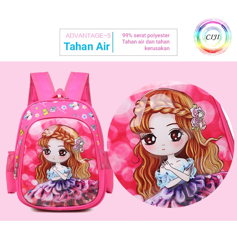 CJBP TINO Tas Ransel Anak Anak Timbul / Backpack / Tas Sekolah Anak dengan Banyak Motif Unik dan Lucu