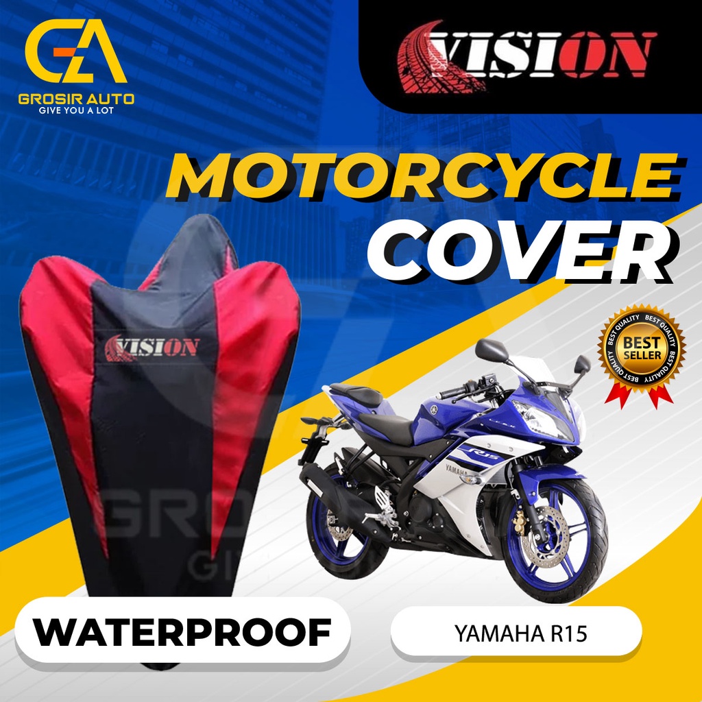 Sarung Motor R15 Waterproof Vision / Cover Selimut Penutup Sarung Mantel Motor Vision