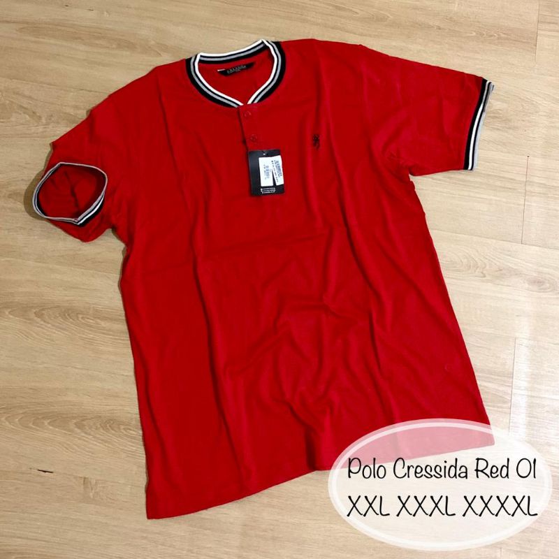 (BSM) KAOS POLO PRIA CRESSIDA BRANDED MATAHARI MURAH KSPLPDKCRSD1107