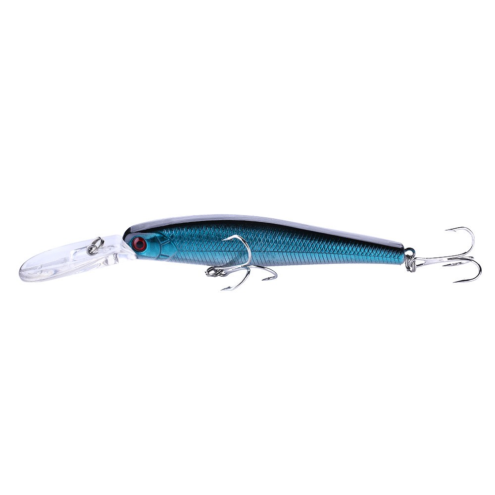 HNEGJIA 4pcs Umpan Pancing Fishing Lure Diving 2.7-4.5M Hard Swimbait Fish Tackle 12.5CM/14G Floating Minnow