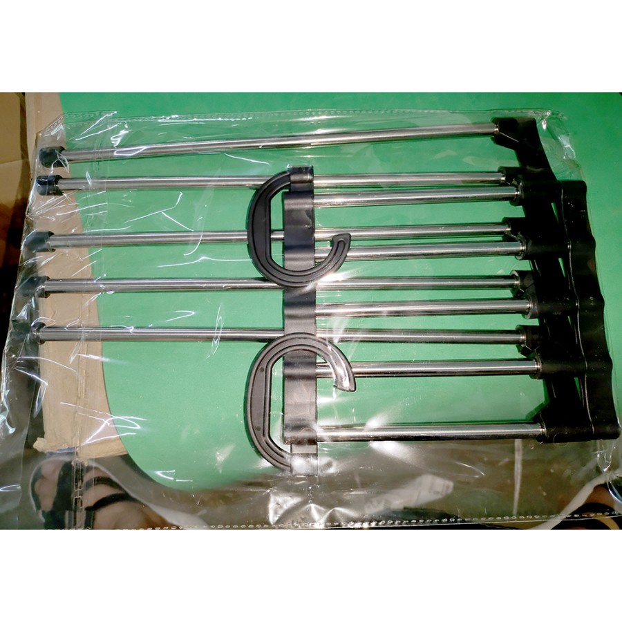 Hanger Gantungan 5in1 Baju Celana Wardrobe Closet 1PCS - SSC210 - Black
