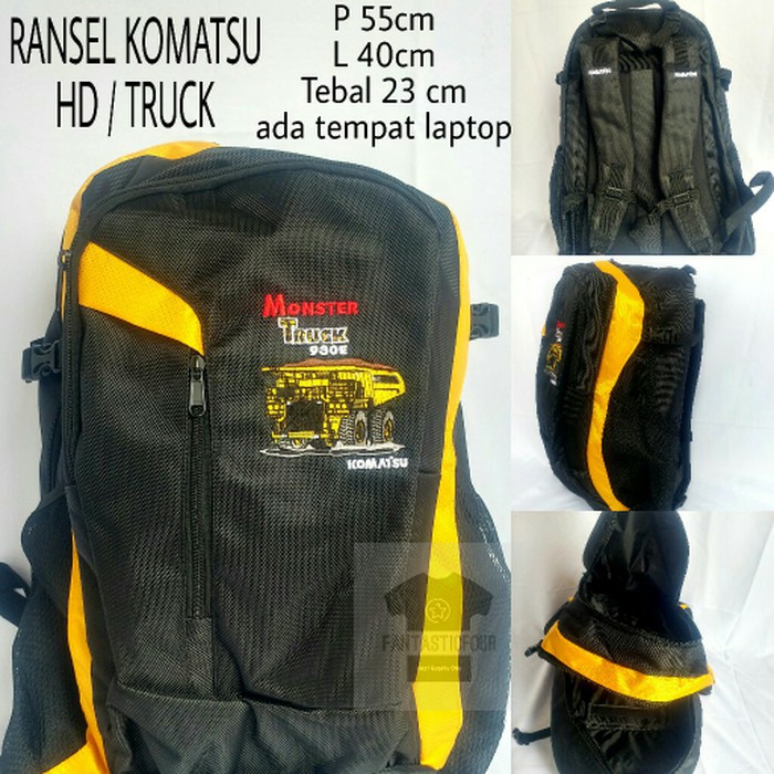 Tas Ransel Komatsu Mining Truck Kuning - Kuning