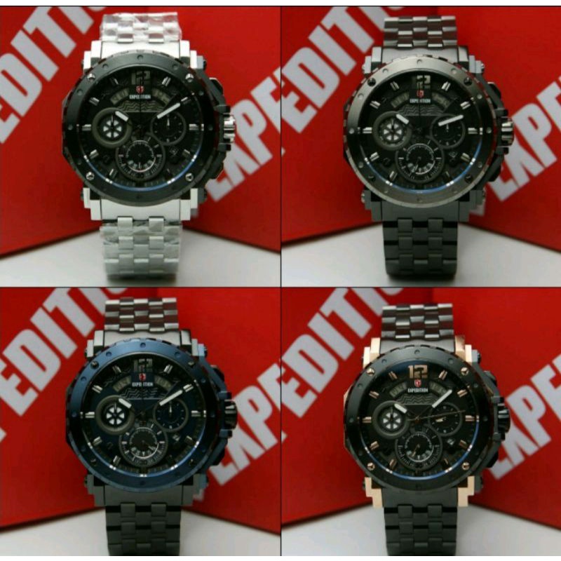 JAM TANGAN EXPEDITION 6402 KULIT & RANTAI ORIGINAL #E6402 E6402 KULIT E6402 STAINLESS STEEL / TOKO J