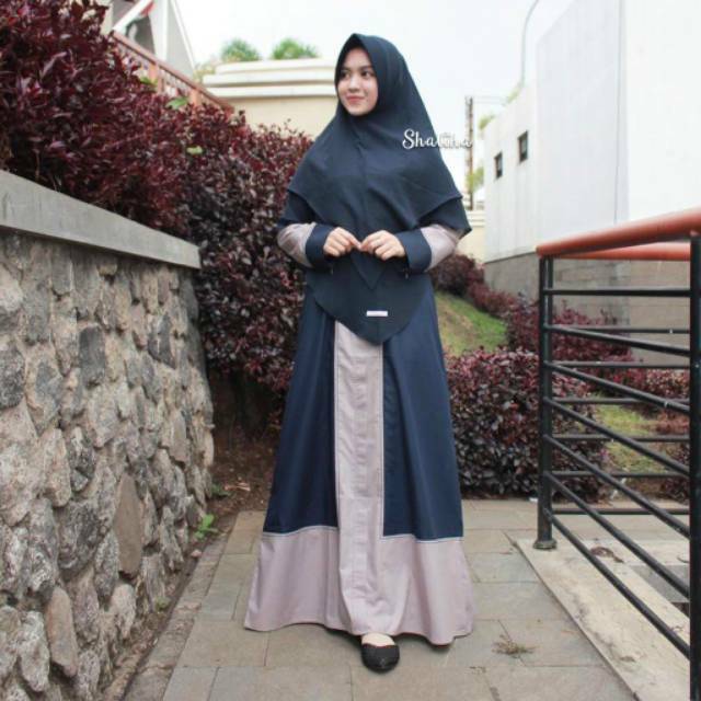 Shaliha Hijab Lyla Dress Baju Muslim Katun Gamis Busui