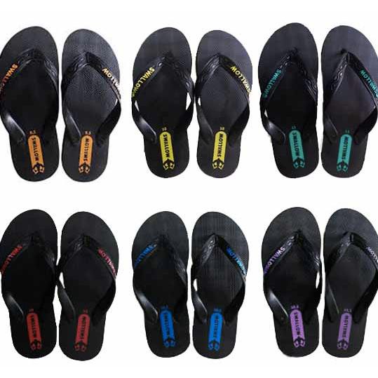 SANDAL SWALLOW BLACK TANGGUNG/Sandal Swallow/sandal jepit/sandal karet/sandal pria/sandal wanita/size 7-8,5