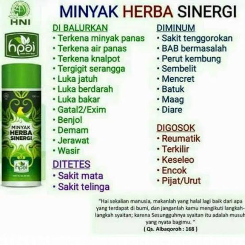 Minyak Herba Sinergi HPAI