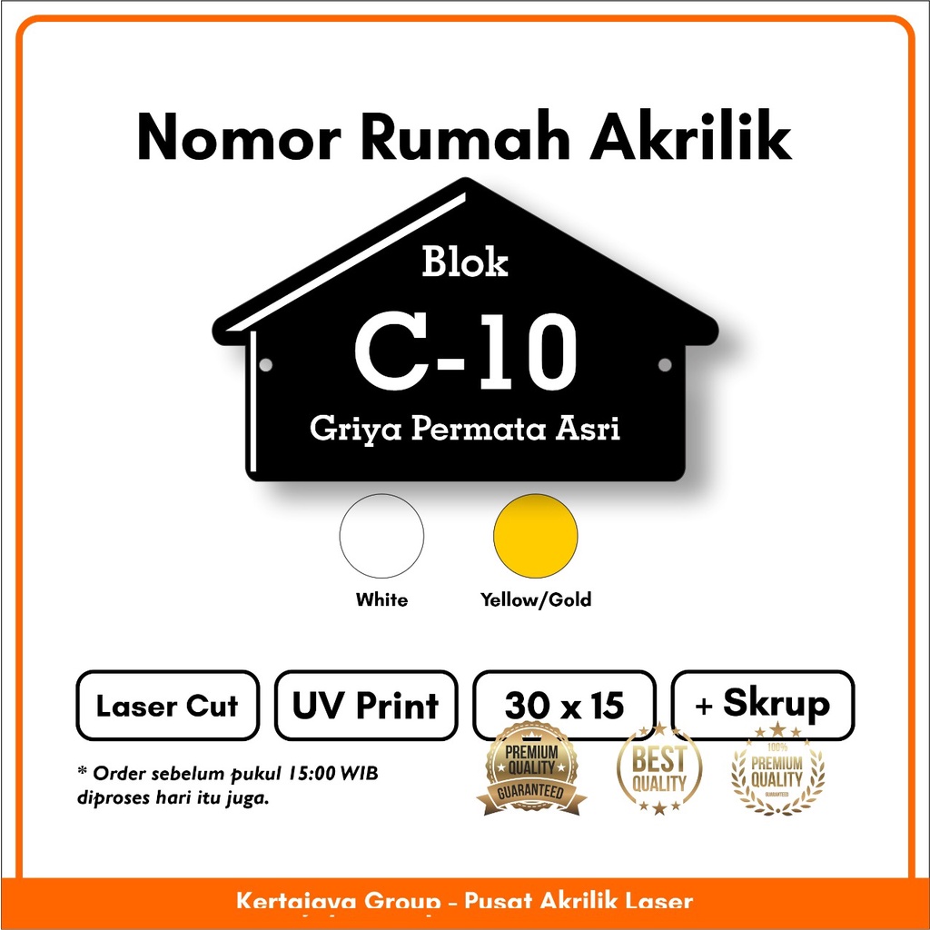 Nomor Rumah Akrilik Printing