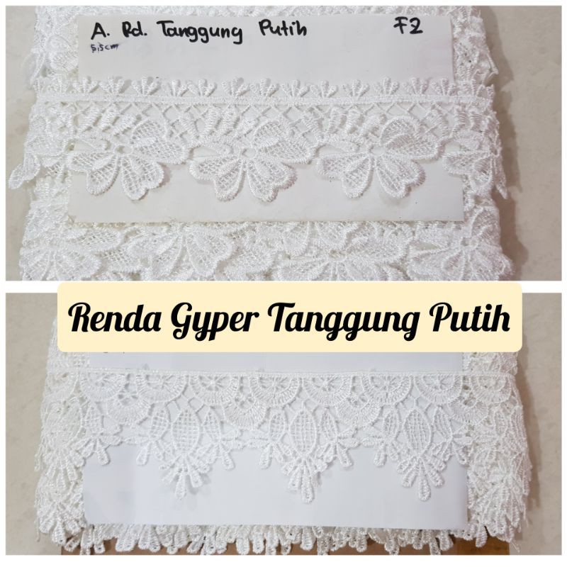 Renda Gyper Putih / Broken White Tanggung