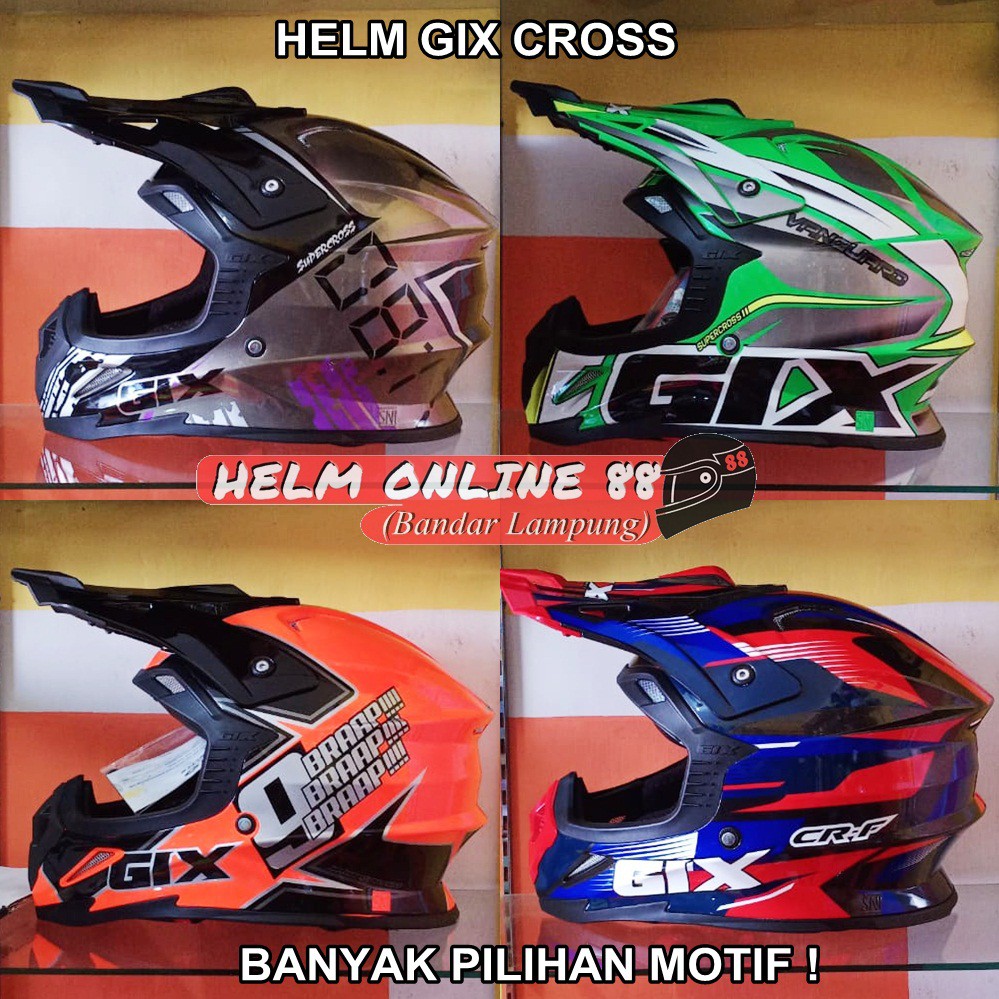 Helm Cross GIX Supercross Motif Helm moto cross