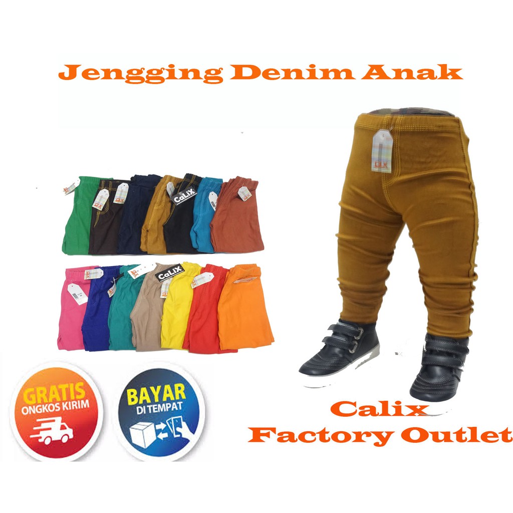 Celana Jegging Anak 6-7thn Denim Strech Celana Panjang Anak