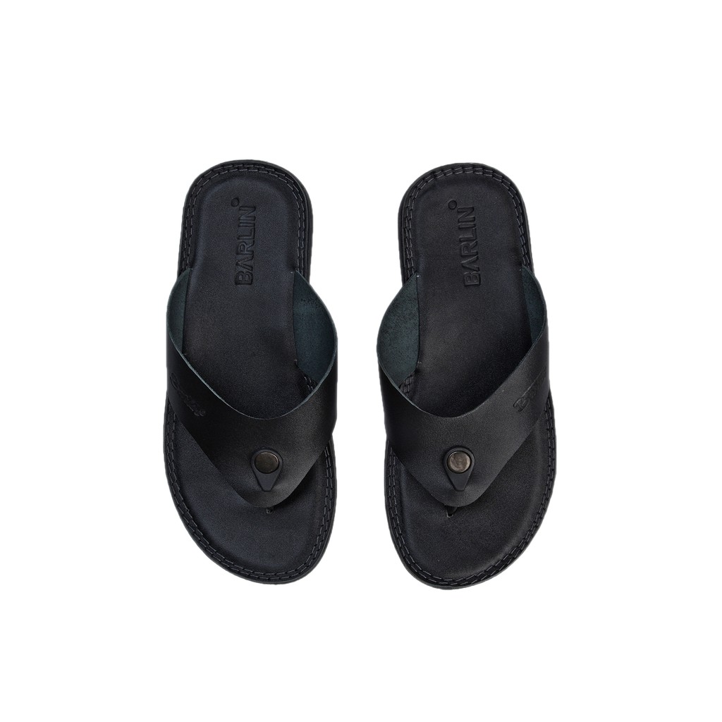 Sandal Japit Pria Full Kulit - Sendal Slop Barlin Original - SM07