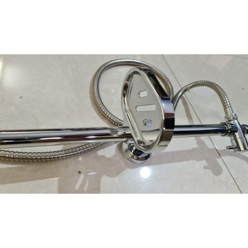 Paket shower tiang set coulomn stainless + kran cabang PROMO TERMURAH