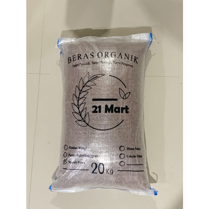 

978Eq0010W Beras Merah Pulen - Organik - Kemasan 20Kg W5Q40112