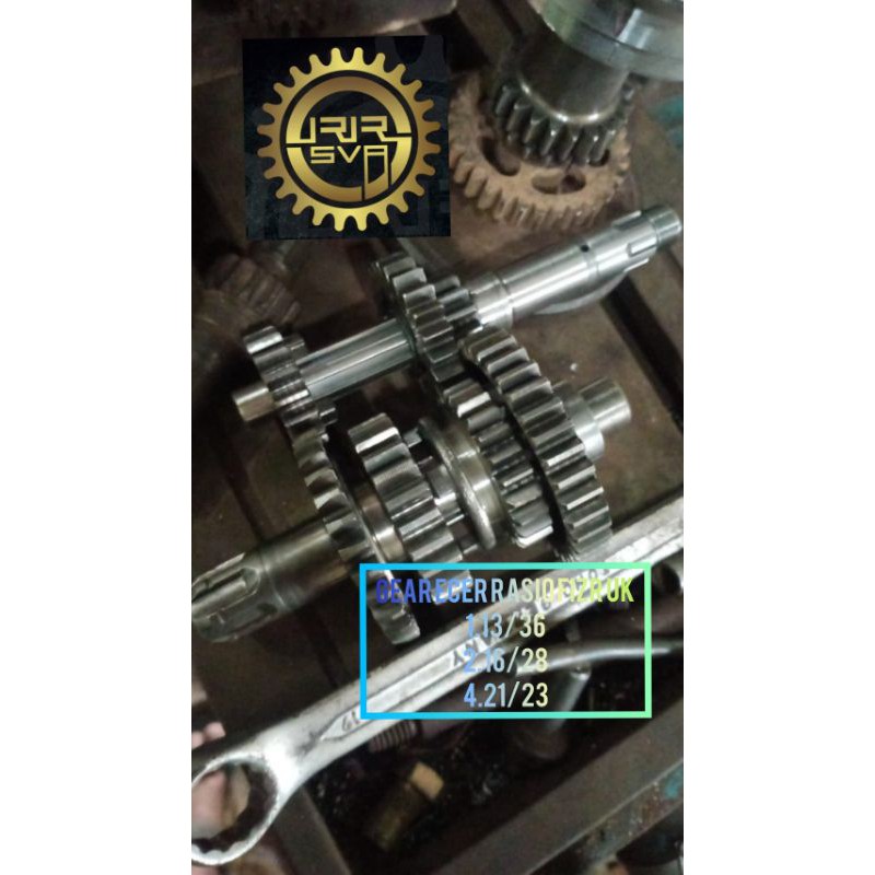 Gigi Rasio Gear Ratio Gir Rasio Yamaha F1ZR (FIZR) (FIZ R) (Force 1) Racing  Ecer Gigi 1st.13/36; 2n