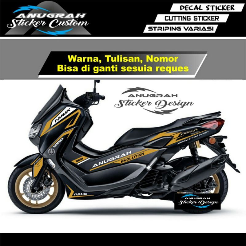 cutting sticker nmax 2020 hitam
