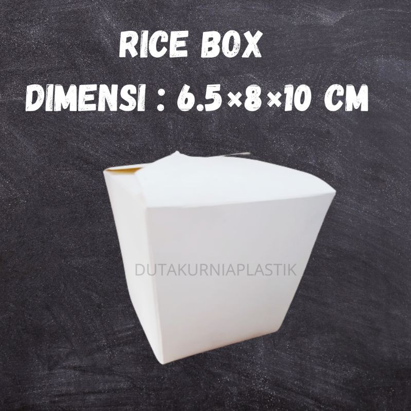 (Isi 25) Rice Box / Food Pail / Lunch Box / Meal Box KFC Kotak Makan ukuran Medium