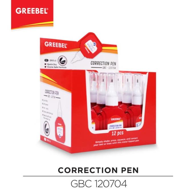 

TERMURAH GREEBEL Tip-Ex/ Correction Pen GBC 120704 ( 12PCS/BOX )/PULPEN GEL/PULPEN LUCU/PULPEN 1 PACK/PENSIL WARNA/PENSIL 2B/PENGHAPUS JOYKO/PENGHAPUS LUCU/RAUTAN PENSIL PUTAR/RAUTAN ELEKTRIK/SPIDOL WARNA/SPIDOL PERMANEN/SPIDOL WHITEBOARD/CORRECTION TAPE