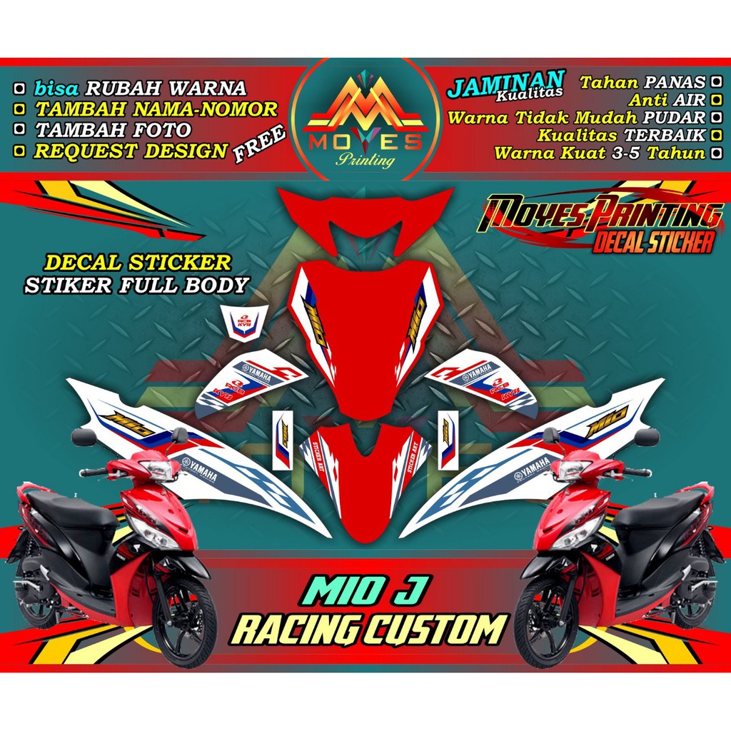 decal stiker motor mio j full body stiker motor mio j full body striping motor yamaha mio j full bod