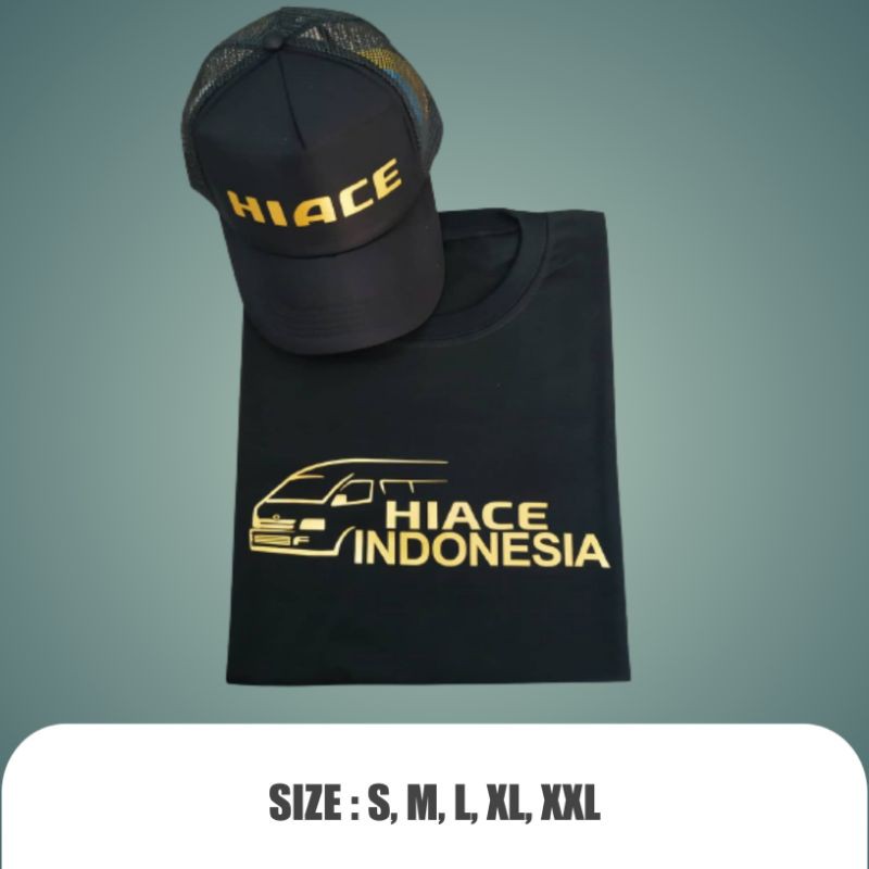 KAOS HIACE INDONESIA BONUS TOPI