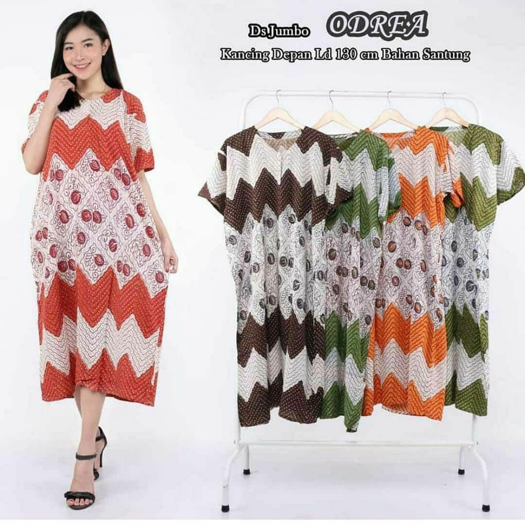 [ DS. JUMBO ] DASTER JUMBO RAYON SANTUNG ADEM BATIK WARNA JAHE KIPAS ODREA BLARAK SELENA POTATO MARS