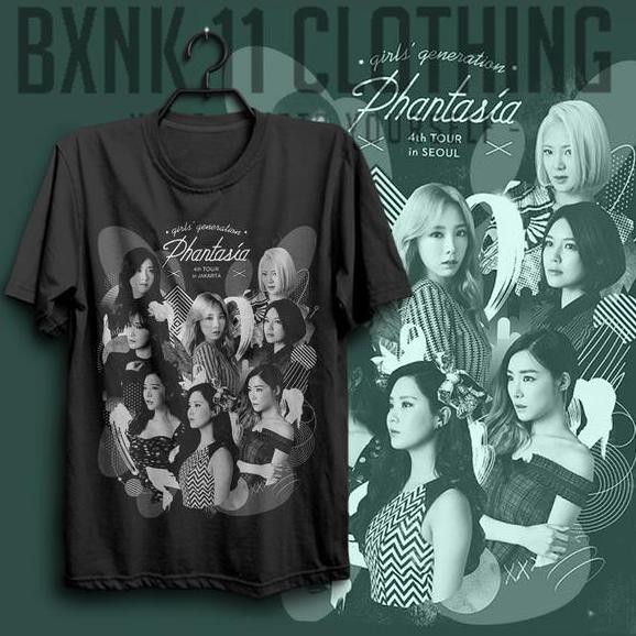 Kaos Snsd Girls Generation Phantasia Tour Jakarta #2 Hitam Sablon Putih ( Konser Snsd 4th Jakarta )