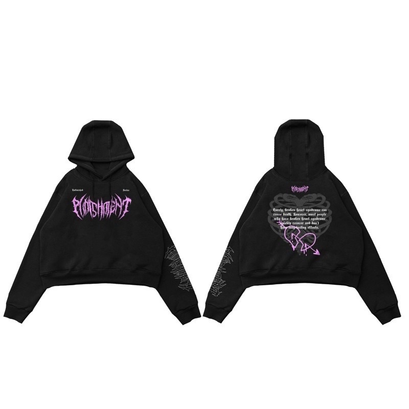 GRATIS ONGKIR Hoodie Crop Unisex Original Punishment Distro Sablon Platisol Premium Terlaris