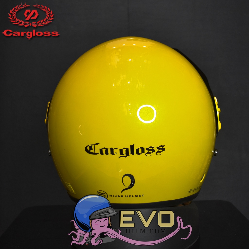 HELM CARGLOSS YRH HIJAB &quot;ORI&quot; - EXOTIC YELLOW NEW ( HELM CARGLOSS HIJAB YELLOW KUNING TERBARU - ONGKIR 1KG )