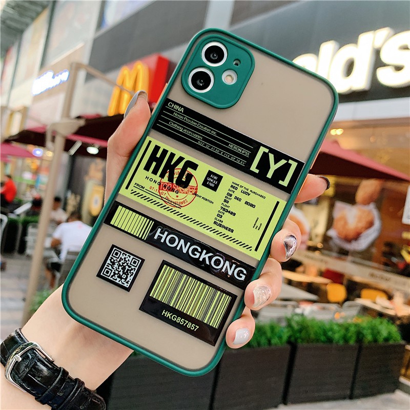 Hard Case Desain Tiket Burung Elang Warna Matte Untuk Iphone 12 Pro Max i11 ProMax X Xs Max Xr 6 6s 7 8 Plus