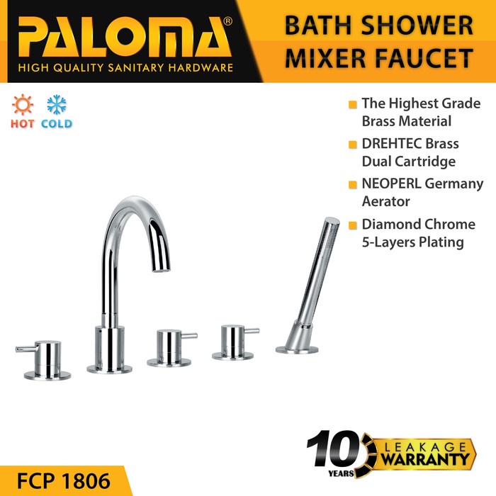 PALOMA FCP 1806 Keran Mixer Bathtub Shower Mandi Panas Dingin Kran Air