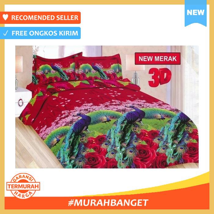 SPREI BONITA NEW MERAK KING 180X200 NO.1 RED PEACOCK