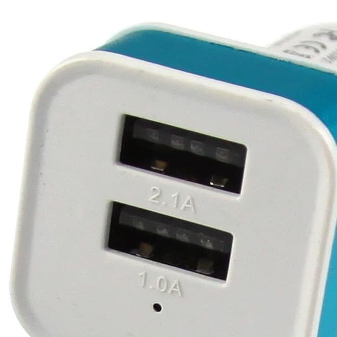 Adapter Colokan casan USB 2in1 Mobil Cas Car Charger Hp Android Iphone