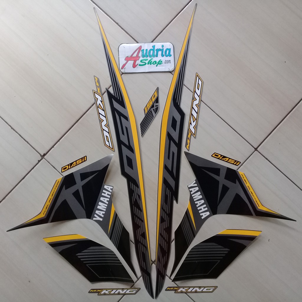 Sticker Striping Motor Yamaha Jupiter Mx King 2017 Hitam-Kuning