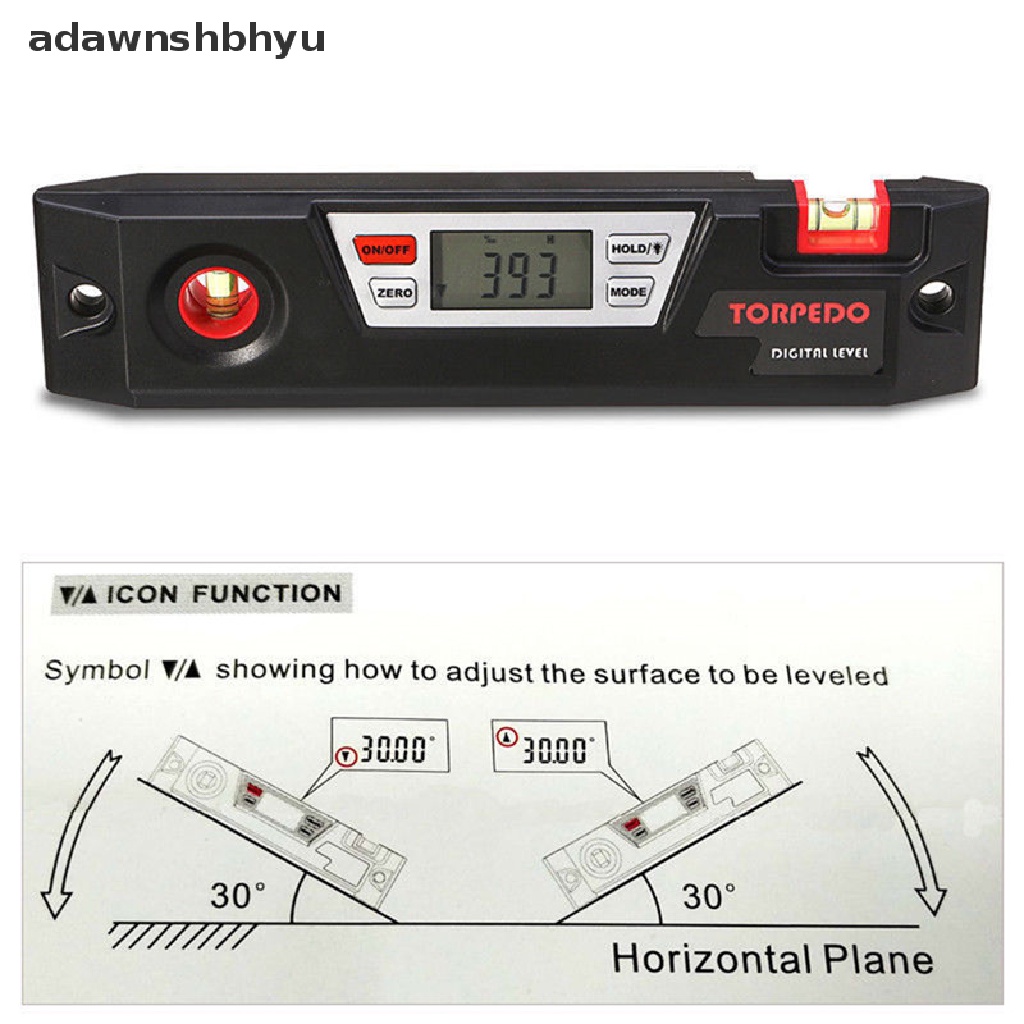 Adawnshbhyu LCD Digital Angle Finder Gauge Bevel Kotak Busur Derajat Inclinometer Waterpas