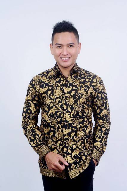 Risna Batik HRB026 kenongo hem pendek padi pekalongan M L XL batik pria MURAH modern grosir batam 09