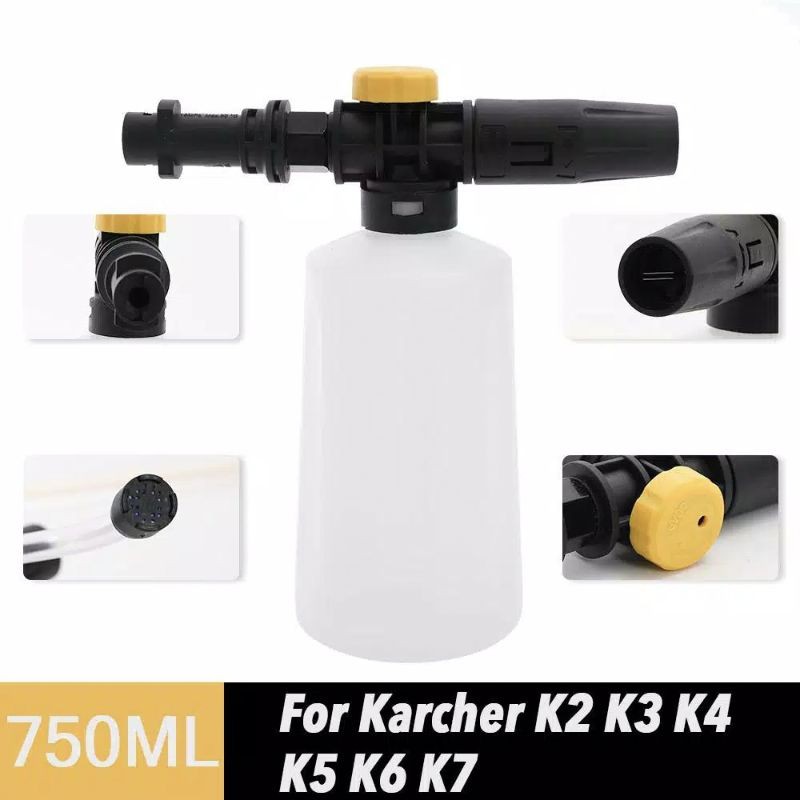 [COD] SEMPROTAN BUSA UNTUK KARCHER K2 K3 K4 K5 K6 K7 Snow Foam Snow Cleaner 750ml / Botol Sabun Foam
