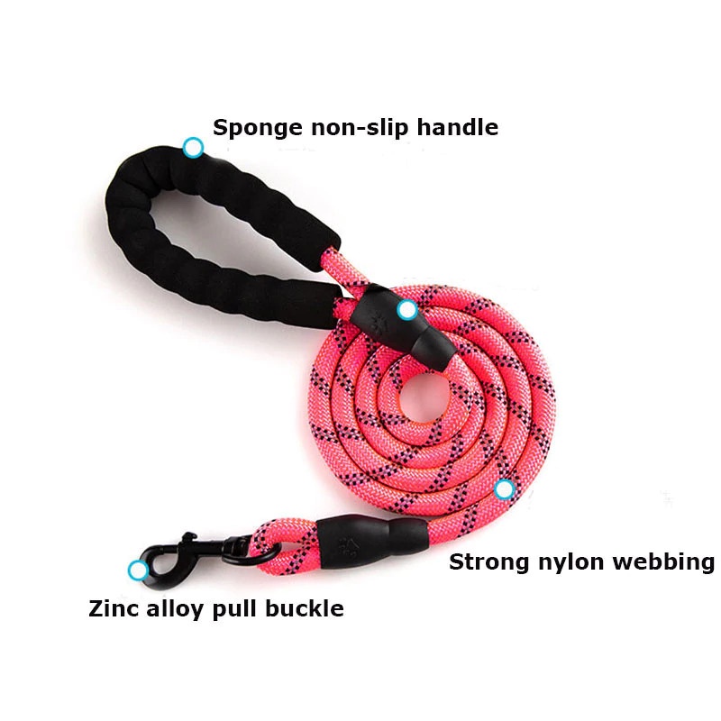 Tali Anjing Non Slip With Sponge Dog Leash Rope 1,5M Tali Tuntun Hewan